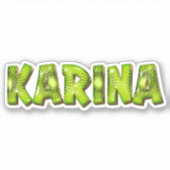 Karina Name Kiwi Design Aufkleber Sticker シール (正面)