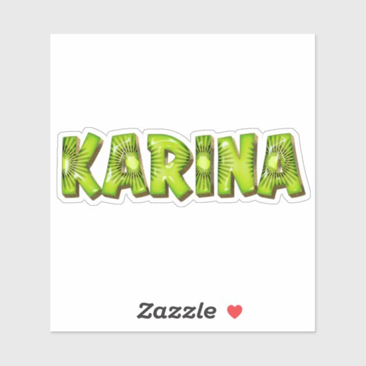 Karina Name Kiwi Design Aufkleber Sticker シール (シート)