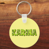 Karina Name Kiwi Design Schlüsselanhänger キーホルダー (正面)