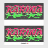 Karina Vorname Name Graffiti Aufkleber Sticker シール (シート)