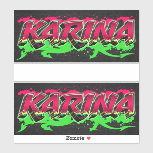 Karina Vorname Name Graffiti Aufkleber Sticker シール (シート)