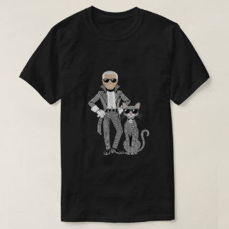KARL LAGERFELD T-Shirt – Iconic Fashion Tribute  Tシャツ