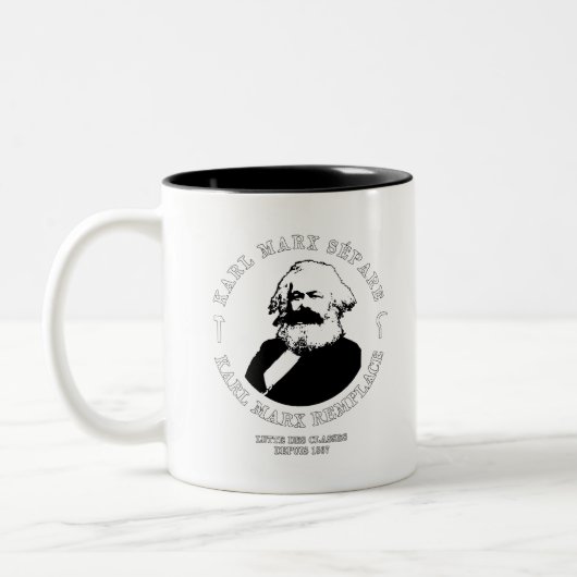 KARL MARX SÉPARE, KARL MARX REMPLACE ツートーンマグカップ (左)