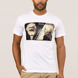 Karl Marx v Adam Smith, the zen of – 後面の言葉 Tシャツ