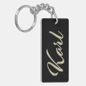 Karl Name whitegold Schlüsselanhänger Anhänger キーホルダー (正面左)
