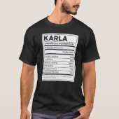 Karla Nutrition Information Problem Solving懸命W Tシャツ (正面)