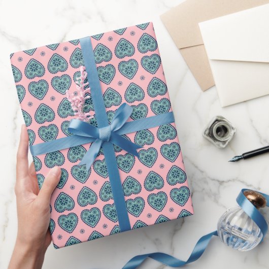 ‘Karlek’ heart pattern gift Wrapping Paper  ラッピングペーパー (ギフト)