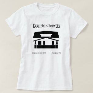 KarliHausのビール醸造所基本的なレディースTシャツの前部だけ Tシャツ