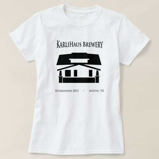 KarliHausのビール醸造所基本的なレディースTシャツの前部だけ Tシャツ (デザイン正面)