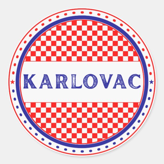 Karlovac City Pride Emblem – Croatian Identity ラウンドシール (正面)