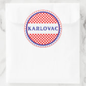 Karlovac City Pride Emblem – Croatian Identity ラウンドシール (バッグ)