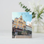 Karlovy Vary、チェコ写真 ポストカード (スタンド正面)