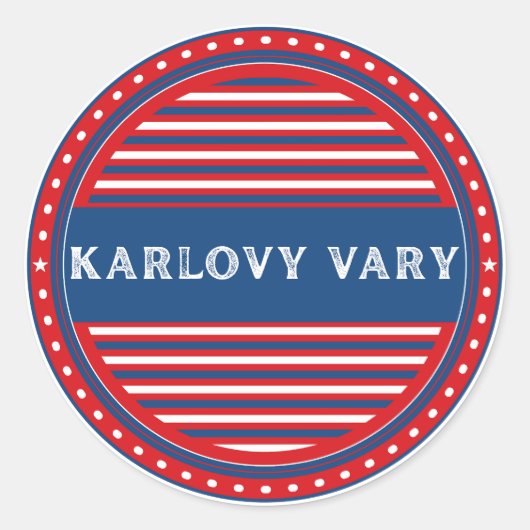 Karlovy Vary City Pride Emblem – Czech Identity ラウンドシール (正面)