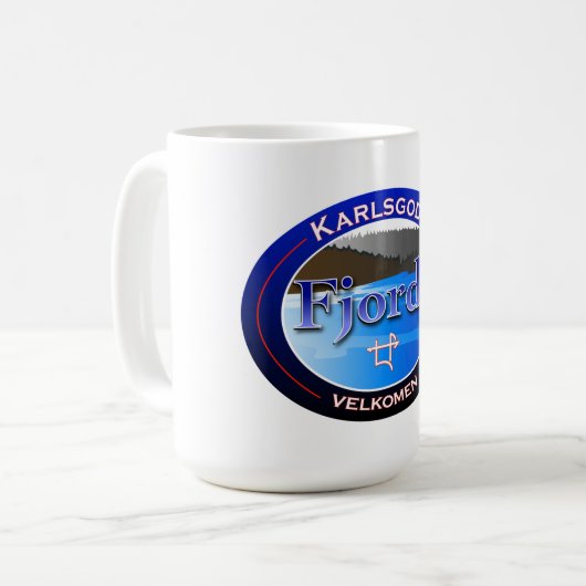 Karlsgodtのフィヨルドのマグ コーヒーマグカップ (正面左)