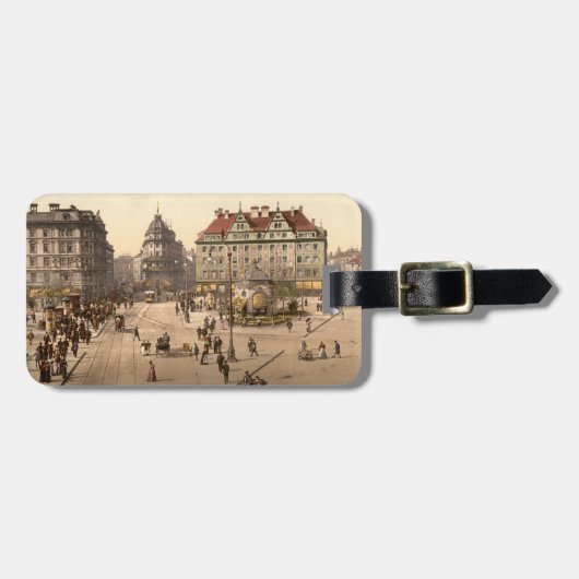 Karlsplatzおよび駅、ミュンヘン、ドイツ ラゲッジタグ (正面横)