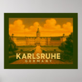 Karlsruhe Germany City Art ポスター (正面)