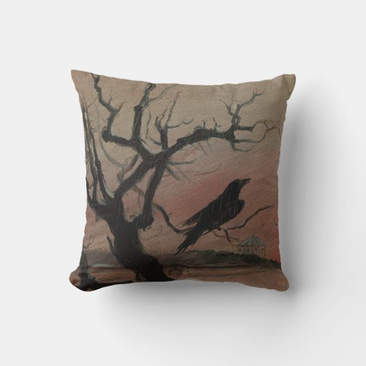 Karlstejn 1882年のワタリガラス クッション (正面)