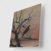 Karlstejn 1882年のワタリガラス スクエア壁時計 (傾斜)