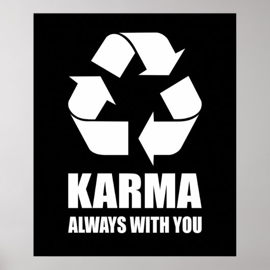 Karma Always With You Buddhist Buddha Funny ポスター (正面)