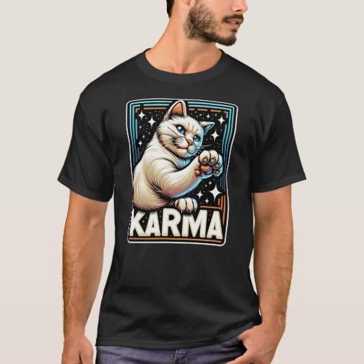 Karma Cat - Scratching Paw - Tシャツ (正面)