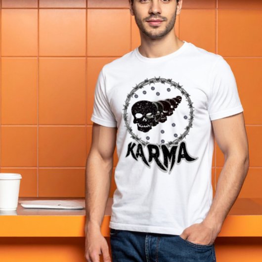 KARMA Death Metal Skull T-Shirt Tシャツ