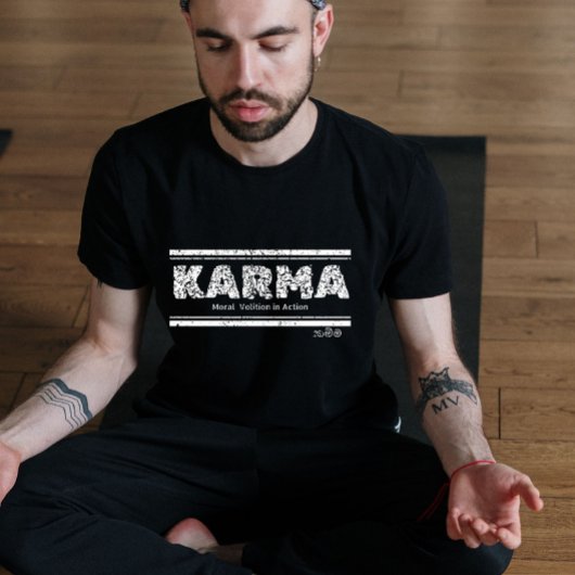 Karma Definition : Vintage Distressed Mindfulness トライブレンドＴシャツ