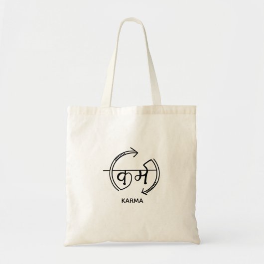 Karma hindu yoga bag tote bag spiritual  トートバッグ (正面)