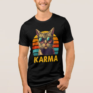 Karma is a cat トライブレンドTシャツ