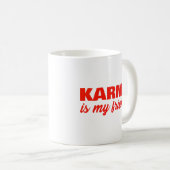 Karma Is My Friend Bold Red コーヒーマグカップ (正面右)
