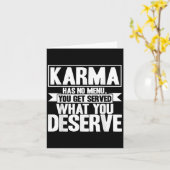 Karma Karma Has No Menu Inspirational Saying  カード (黄色い花)