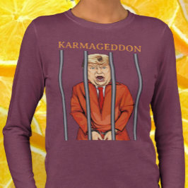KARMAGEDDON: Trump in Prison Orange Jumpsuit おもしろい トライブレンドＴシャツ