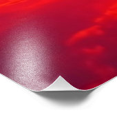 Karmesinrote Spiegelung - Sonnenuntergang über See フォトプリント (角)