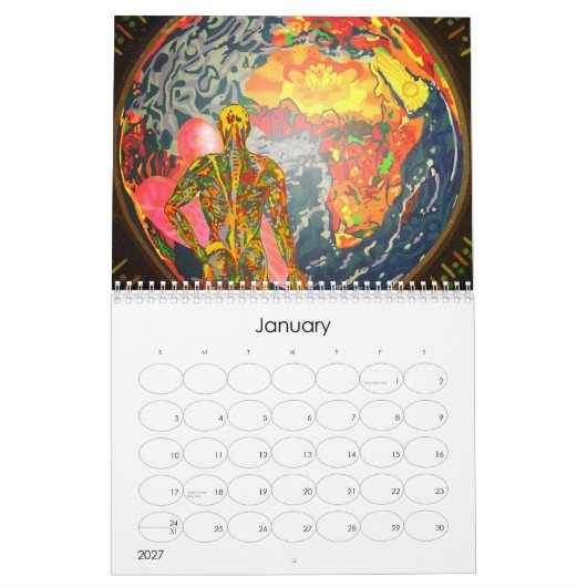 Karmymのデジタル芸術 カレンダー (1月 2027)