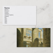 Karnak、c.1866 (w/c紙で) 名刺 (正面/裏面)