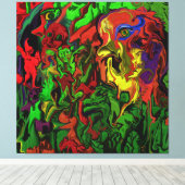 Karneval im Wald, Leinwanddruck キャンバスプリント (インサイチュ (ウッドフロア))