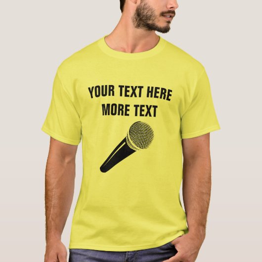 karoake音楽歌うパーティーのためのマイクロフォンのTシャツ Tシャツ (正面)