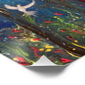 Karos Woman and Unicorn in Forestファンタジーポスター ポスター (コーナー)