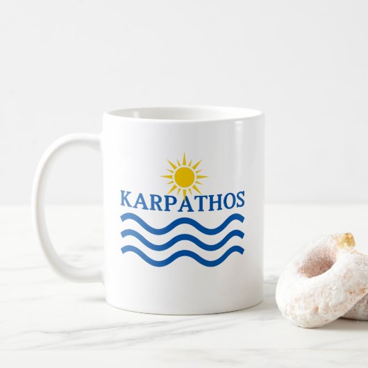 KARPATHOS Greece, Sun Waves コーヒーマグカップ (ドーナツ)