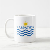 KARPATHOS Greece, Sun Waves コーヒーマグカップ (左)
