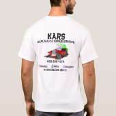 KARS (カールの自動車修理サービス) Tシャツ (裏面)