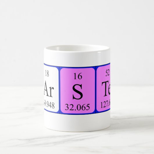 Karstenの周期表の名前のマグ コーヒーマグカップ (中央)
