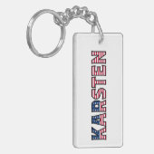 Karsten Name Vorname USA Flagge Anhänger Schlüssel キーホルダー (正面左)