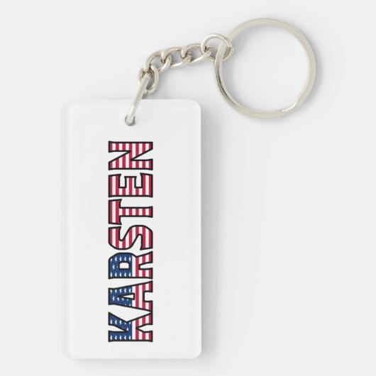 Karsten Name Vorname USA Flagge Anhänger Schlüssel キーホルダー (裏面)