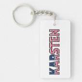 Karsten Name Vorname USA Flagge Anhänger Schlüssel キーホルダー (正面)