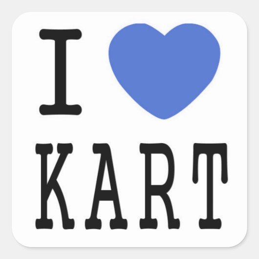 KARTが大好き スクエアシール (正面)