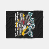 Kartの勝者は行きます フリースブランケット (正面(横))