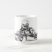 Kartの競争の鉛筆のスケッチ コーヒーマグカップ (中央)