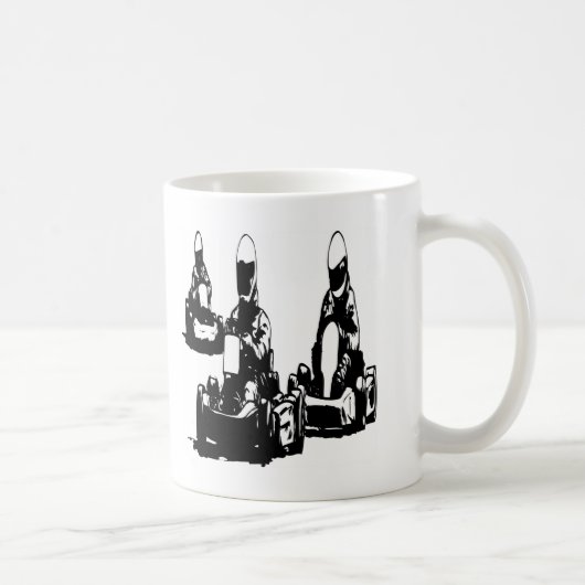 Kartの競争は行きます コーヒーマグカップ (右)