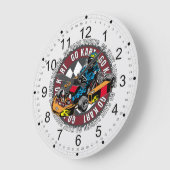 Kartの競争は行きます ラージ壁時計 (傾斜)