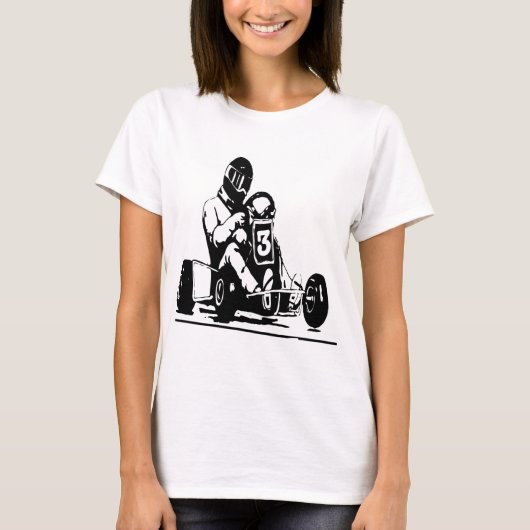 Kartの競争は行きます Tシャツ (正面)